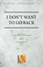 I Don't Want to Go Back - SATB018